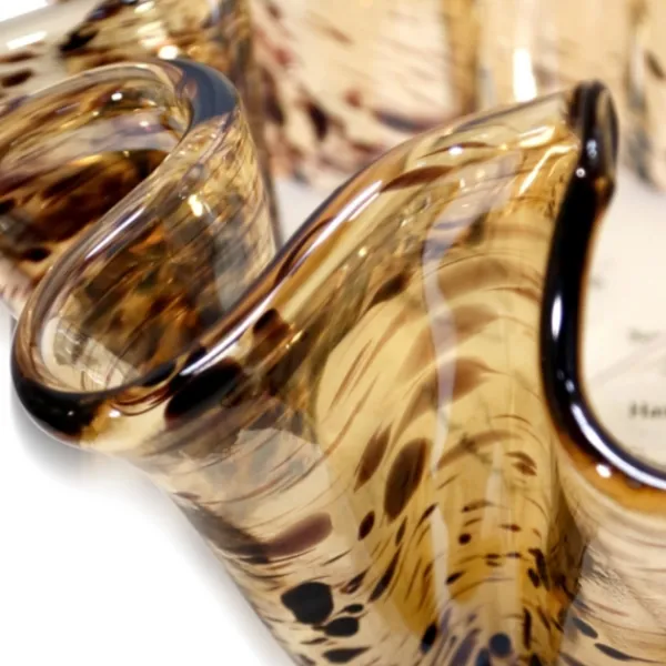 Decorative Bowls & Jars-Kirkland's Home Tortoise Shell Murano Glass Bowl Brown