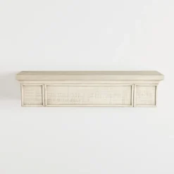 Shelves-Kirkland's Home Traditional Whitewashed Wood Wall Shelf