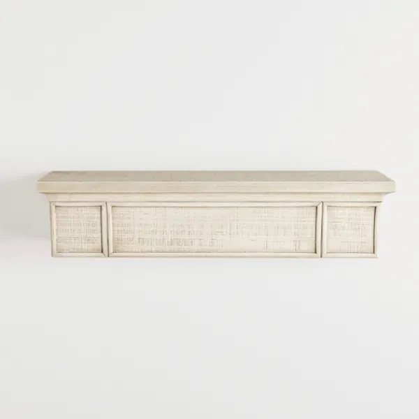 Shelves-Kirkland's Home Traditional Whitewashed Wood Wall Shelf