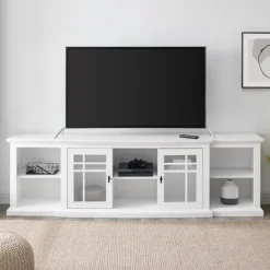 Tv Stands & Media Consoles-Kirkland's Home Transitional Breakfront 2-Door Media Console White