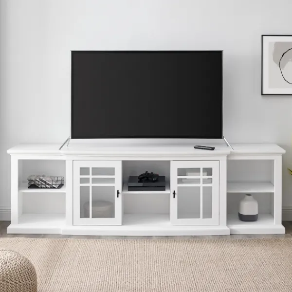 Tv Stands & Media Consoles-Kirkland's Home Transitional Breakfront 2-Door Media Console White
