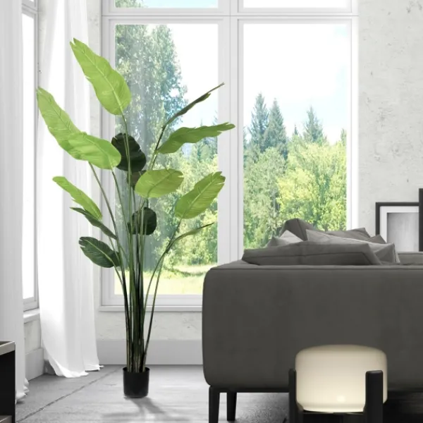 Trees & Topiaries-Kirkland's Home Travelers Palm Potted Tree, 7 Ft.