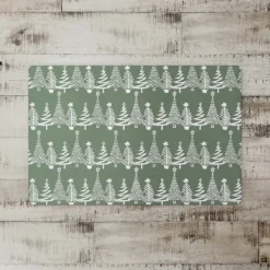 Kitchen & Floor Mats-Kirkland's Home Tree Pattern Christmas Kitchen Mat Green
