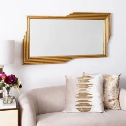 Decorative Mirrors-Kirkland's Home Trenla Gold Linear Wall Mirror