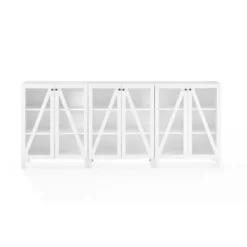 Tv Stands & Media Consoles-Kirkland's Home Triangle 6-Door Wood Media Cabinet White
