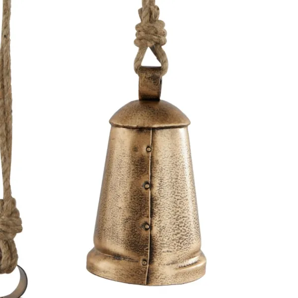Decorative Accents-Kirkland's Home Triangular Aged Hanging Bells, Set Of 3 Gold