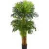 Trees & Topiaries-Kirkland's Home Triple Areca Palm Tree, 5 Ft.