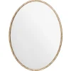 Framed Mirrors-Kirkland's Home Trish Brass Forged Oval Wall Mirror