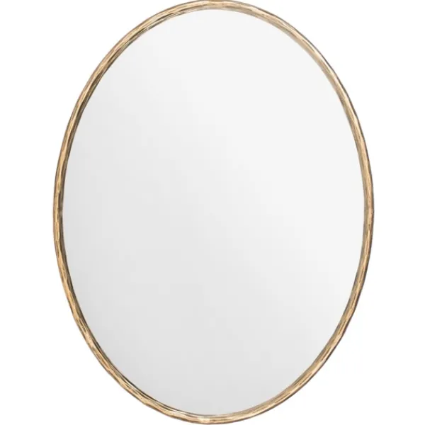 Framed Mirrors-Kirkland's Home Trish Brass Forged Oval Wall Mirror