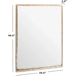 Framed Mirrors-Kirkland's Home Trish Brass Forged Rectangle Wall Mirror