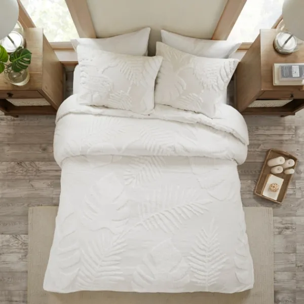 Comforters-Kirkland's Home Tropical Full/Queen 3-Pc. Comforter Set White