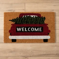 Doormats-Kirkland's Home Truck Welcome Doormat Brown/Red