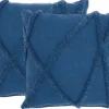 Pillows-Kirkland's Home Tufted Abstract Diamond Pillows, Set Of 2 Blue