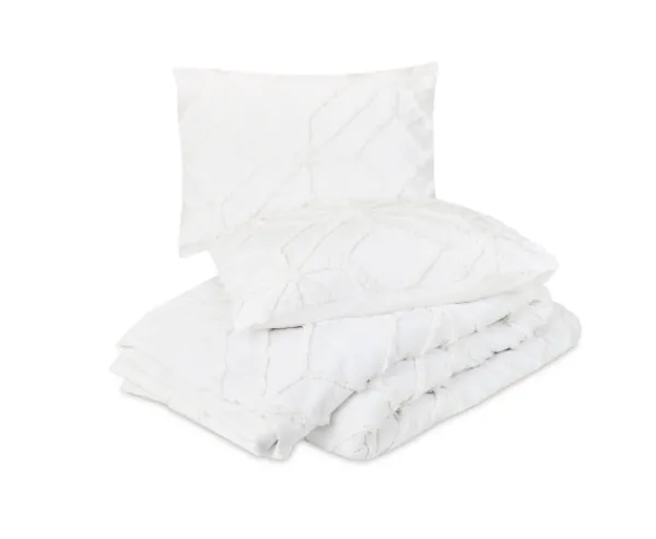 Duvets-Kirkland's Home Tufted Chenille 3-Pc. King Duvet Set White