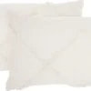 Pillows-Kirkland's Home Tufted Diamond Lumbar Pillows, Set Of 2 White