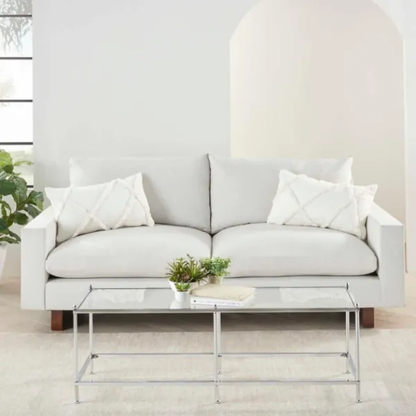 Pillows-Kirkland's Home Tufted Diamond Lumbar Pillows, Set Of 2 White
