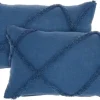 Pillows-Kirkland's Home Tufted Diamond Lumbar Pillows, Set Of 2 Blue