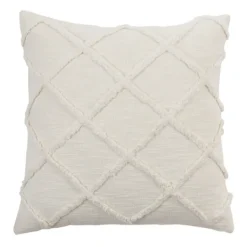 Pillows-Kirkland's Home Tufted Diamond Pillow Cover White