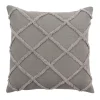 Pillows-Kirkland's Home Tufted Diamond Pillow Cover Gray