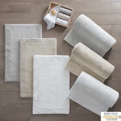 Bathroom Rugs-Kirkland's Home Tufted Reversible Bath Mat, 34 In. Gray