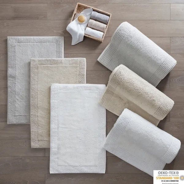 Bathroom Rugs-Kirkland's Home Tufted Reversible Bath Mat, 34 In. Gray