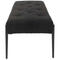 Benches & Ottomans-Kirkland's Home Tufted Shearling Bench Black