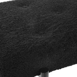 Benches & Ottomans-Kirkland's Home Tufted Shearling Bench Black
