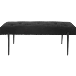 Benches & Ottomans-Kirkland's Home Tufted Shearling Bench Black