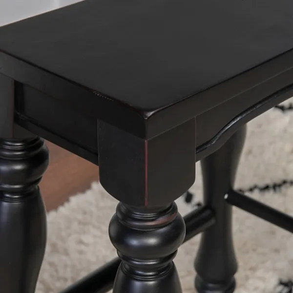 Bar Stools & Counter Height Stools-Kirkland's Home Turned Legs Island Stools, Set Of 2 Black