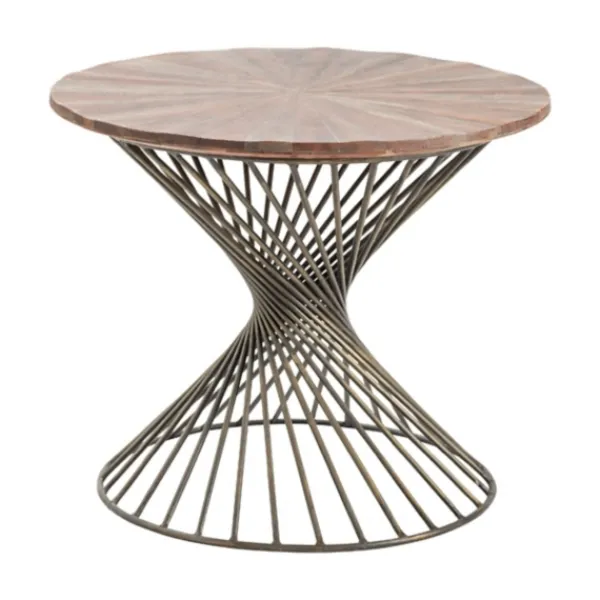 Accent & End Tables-Kirkland's Home Turner Twisted Base Side Table Brown