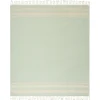 Blankets & Throws-Kirkland's Home Turquoise And White Stripes Cotton Throw Blue/White