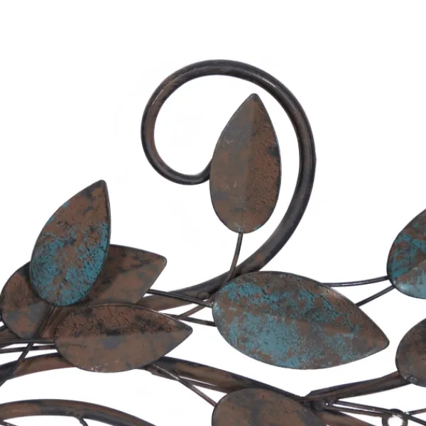 Wall Plaques-Kirkland's Home Turquoise Bronze Distressed Iron Vine Wall Plaque Brown