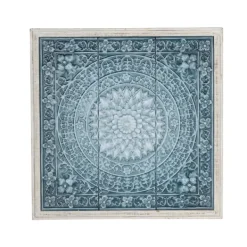 Wall Plaques-Kirkland's Home Turquoise Iron Floral Scrollwork Wall Plaque Blue