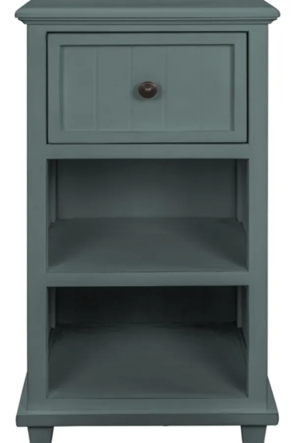 Accent & End Tables-Kirkland's Home Turquoise Slim Wooden 2-Shelf Side Table Green