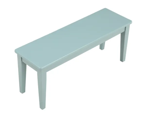 Benches & Ottomans-Kirkland's Home Turquoise Wood Classic Farmhouse Bench Blue