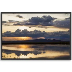 Framed Art-Kirkland's Home Twilight Symphony Framed Giclee Canvas Art Print Yellow/Black/Multi