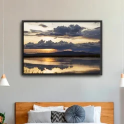 Framed Art-Kirkland's Home Twilight Symphony Framed Giclee Canvas Art Print Yellow/Black/Multi