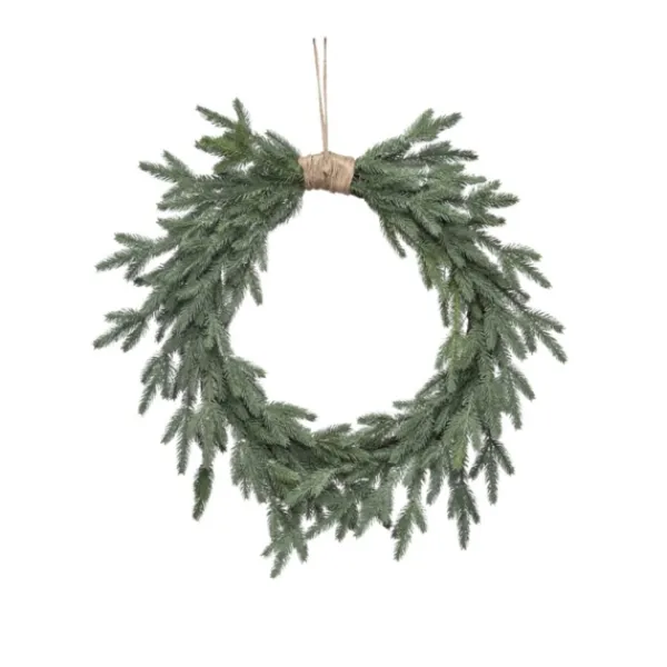 Wreaths-Kirkland's Home Twine Bound Fir Branch Wreath Green