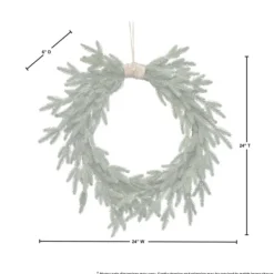 Wreaths-Kirkland's Home Twine Bound Fir Branch Wreath Green
