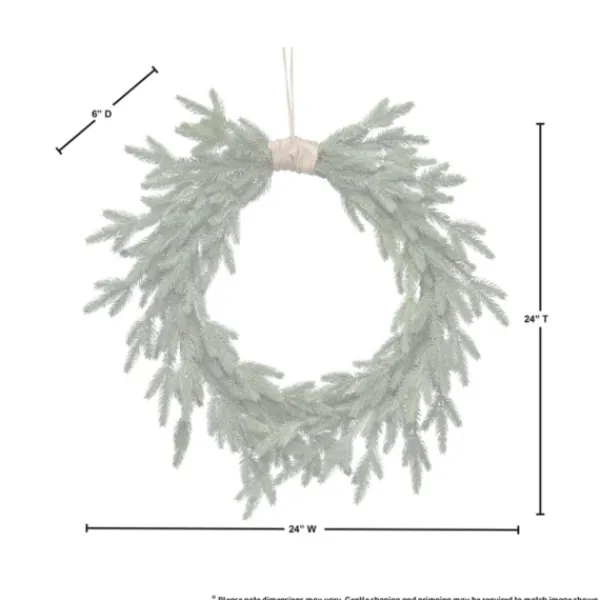 Wreaths-Kirkland's Home Twine Bound Fir Branch Wreath Green