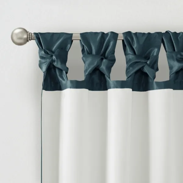 Curtains & Drapes-Kirkland's Home Twist Top Curtain Panel, 95 In. Blue