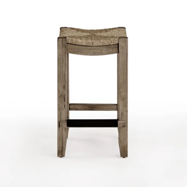 Bar Stools & Counter Height Stools-Kirkland's Home Twisted Seagrass And Wood Counter Stool Tan