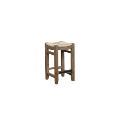 Bar Stools & Counter Height Stools-Kirkland's Home Twisted Seagrass And Wood Counter Stools, Set Of 2 Tan