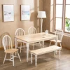 Dining Tables-Kirkland's Home Two Toned Wood Farmhouse Dining Table Tan/White