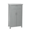 Cabinets & Sideboards-Kirkland's Home Two-Door Top Shelf Cabinet Gray