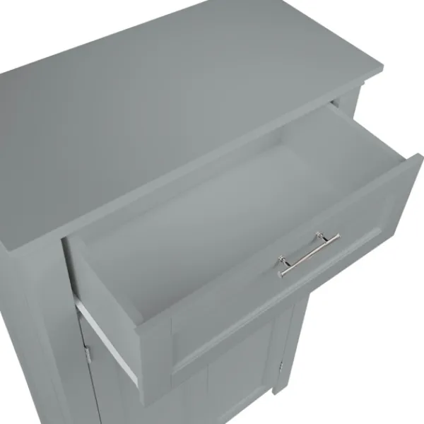 Cabinets & Sideboards-Kirkland's Home Two-Door Top Shelf Cabinet Gray