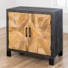 Cabinets & Sideboards-Kirkland's Home Two-Tone Diamond Parquet Cabinet
