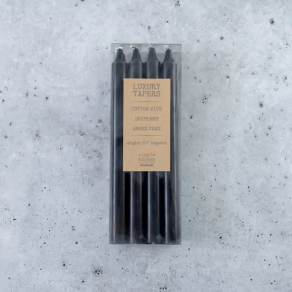 Candles-Kirkland's Home Unscented Taper Candles, Set Of 8 Black