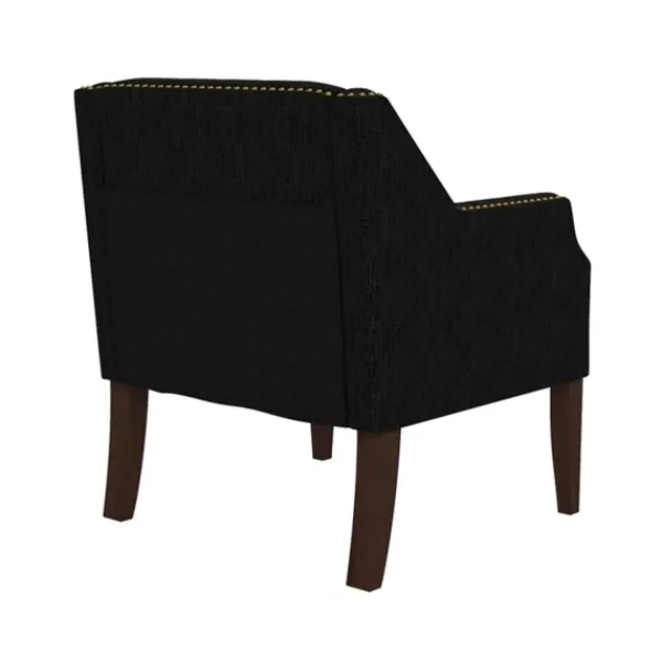 Accent Chairs-Kirkland's Home Upholstered Button Tufted Accent Chair Black
