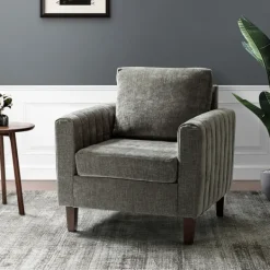 Accent Chairs-Kirkland's Home Upholstered Club Accent Chair Gray